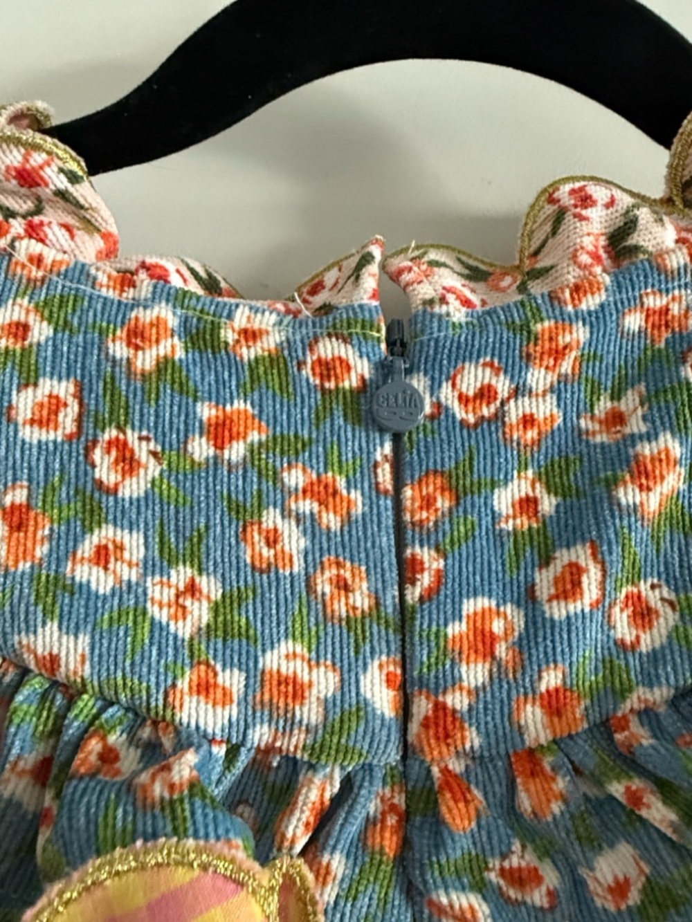 Celia B floral corduroy Abaca maxi dress size xs - Picture 7 of 11